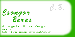 csongor beres business card